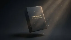 Floating dust particles overlay creating cinematic atmosphere in video scenes
